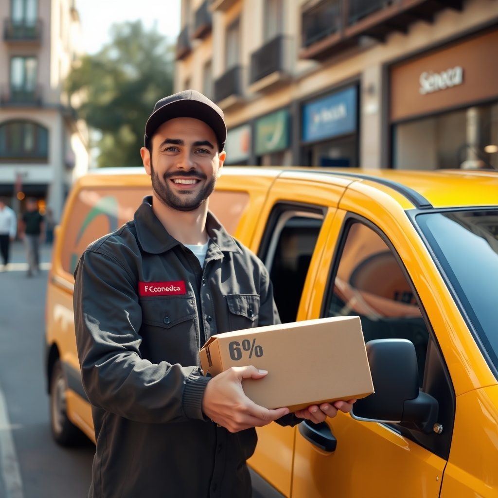 Servicio de mensajería local en acción